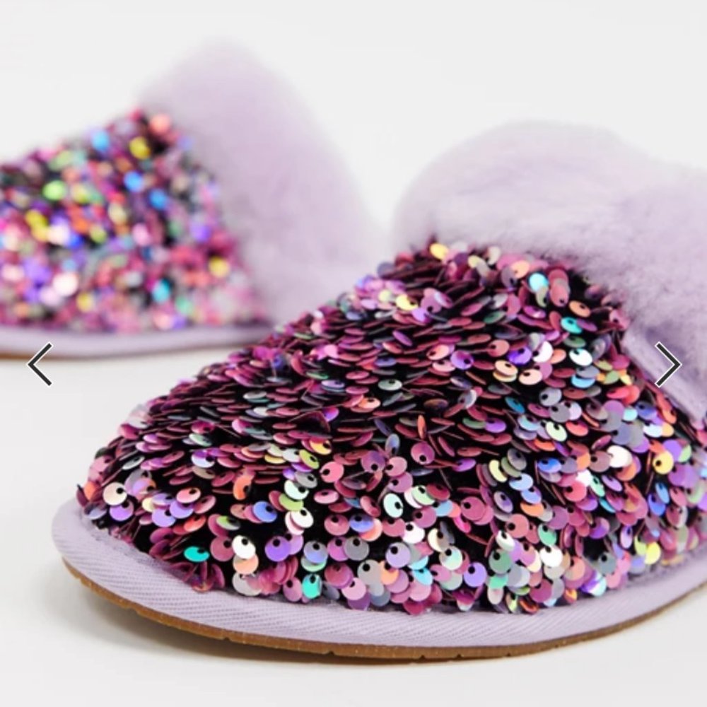 RARE UGG Scuffette II Stellar Sequin Shearling Slipper LAST PAIR Size 7 - Picture 12 of 15